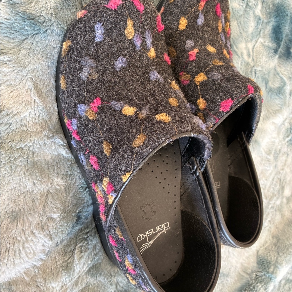 Dansko Multicolor Wool Clogs - Picture 2 of 4